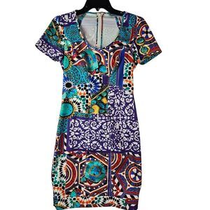 Blumarine Bodycon Pencil Dress Jewel Print Size 42‎ IT 6 US Designer